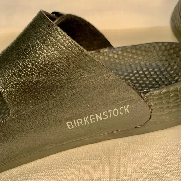 Birkenstock Sandals Black Women’s or Men ‘s Open toe 2 straps Made in Germany 8L - Picture 2 of 6